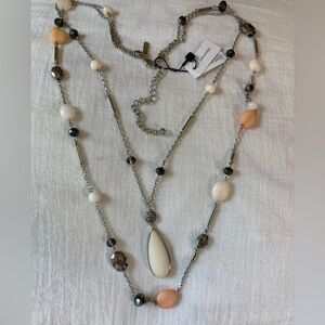 White House‎ Black Market Layered Convertible Glass Beads Necklace